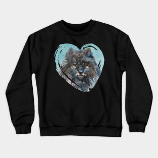 Keeshond Portrait Crewneck Sweatshirt